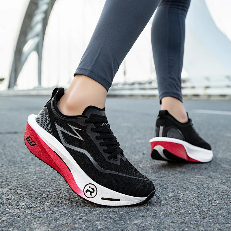 Tênis de corrida profissional maratona esportes respirar feminino conforto ao ar livre tênis de corrida de alta qualidade