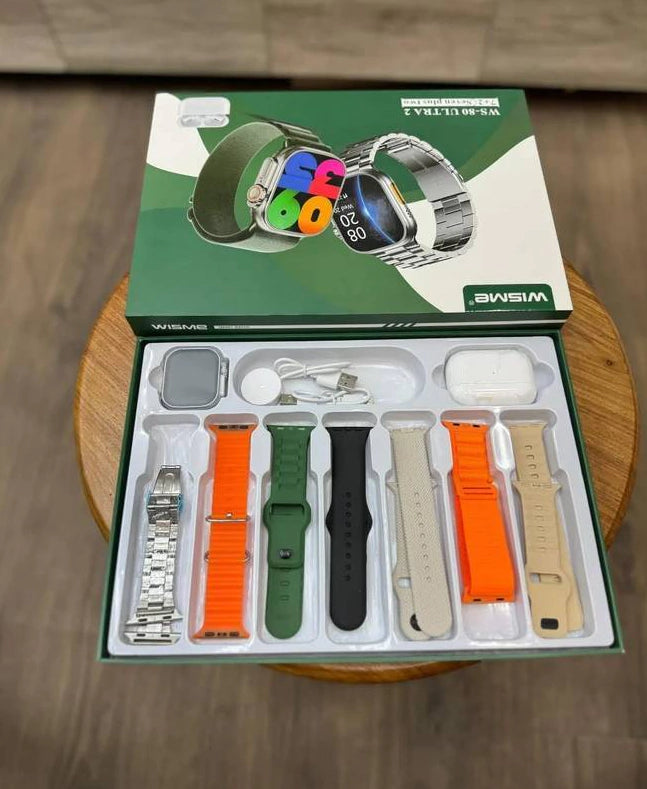 WS 80 ULTRA 2 | +Fone bluetooth | Kit 7 pulseiras |